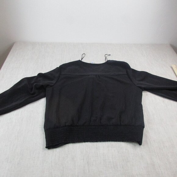 Nine West Blouse Top Womens XL Black Stretch Classic‎ Long Sleeve Surplice Neck - Picture 2 of 7